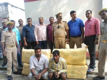 भारी मात्रा में गांजा बरामद,दो गिरफ्तार एक फरार-MIRZAPUR