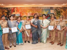 इनर व्हील क्लब मिर्जापुर ने पुलिसकर्मियों सहित अन्य क्षेत्र से जुड़े लोगों को भी किया सम्मानित ,मिर्जापुर