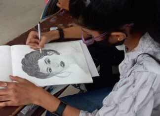 मुसफ्फर गंज स्थित एस एन पब्लिक स्कूल में चित्रकला कार्यशाला का चौथा दिन