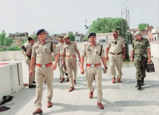 पुलिस अधीक्षक मीरजापुर द्वारा थाना को0शहर का वार्षिक निरीक्षण किया गया