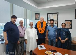 कालीन निर्यात संवर्धन परिषद के अध्यक्ष मुकेश कुमार गोम्बर का नई दिल्ली में जोरदार स्वागत