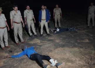 मिर्जापुर ,पुलिस और पशु तस्कर के बीच चली ताबड़तोड़ गोलियां अंततः दो इनामियां बदमाश गिरफ्तार