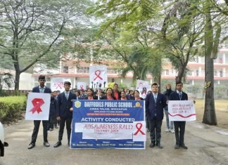 बच्चों ने निकाली रैली,एड्स से बचाव के सुझाए उपाय
