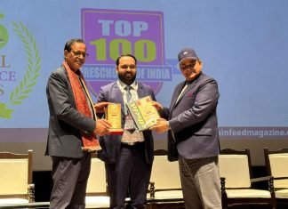 सनबीम स्कूल मिर्जापुर के निदेशक अमन अहुजा को स्कूल एक्सेलेंस अवार्ड से सम्मानित किया गया