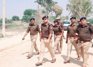 मिर्जापुर में मुख्यमंत्री के आगमन के मद्दे नजर पुलिस सतर्क