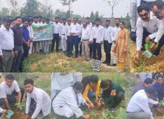 एपेक्स ट्रस्ट प्रांगण में विश्व पृथ्वी दिवस पर वृक्षारोपण