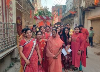 मिर्जापुर में धूमधाम से निकली गई राजस्थानी समाज की आराध्य देवी मां गवरजा की शोभायात्रा