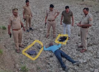 जनपद जशपुर छत्तीसगढ़, का निवासी बदमाश मिर्जापुर में पुलिस मुठभेड़ में घायल
