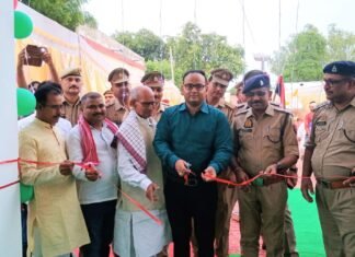 पुलिस अधीक्षक मीरजापुर द्वारा पुलिस चौकी डबक के नव-निर्मित भवन का किया गया लोकार्पण