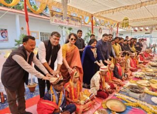 डैफोडिल्स स्कूल में शेयर एंड केयर द्वारा सामूहिक विवाह का आयोजन