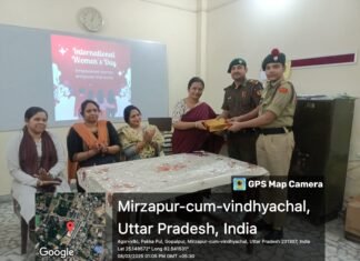 एन०सी०सी० कैडेट्स द्वारा बजाज स्कूल में अन्तर्राष्ट्रीय महिला दिवस मनाया गया