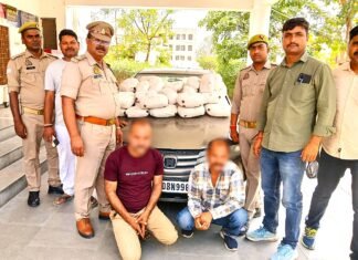 मीरजापुर में हरदोई निवासी दो गांजा तस्कर भारी तादाद में अवैध गांजा के साथ पकड़े गए