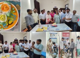 एपेक्स ट्रस्ट हॉस्पिटल में केक काटकर मनाया गया डॉक्टर्स डे