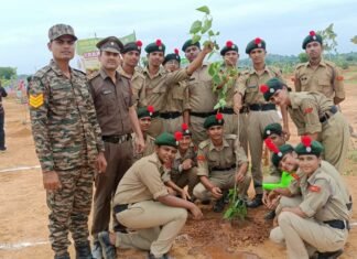 बजाज एजुकेशन सेंटर के छात्रों ने भी पौधारोपण महा अभियान में लिया हिस्सा
