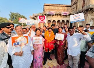 मिर्जापुर में प्रभारी मंत्री नन्दी ने ‘जीएसटी बचत उत्सव’ के तहत की पदयात्रा