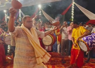 मिर्जापुर पुलिस लाइन में विधि विधान से भव्यता के साथ मां दुर्गा का हुआ पूजन