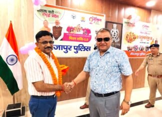 मिर्जापुर पुलिस अधीक्षक ऑपरेशन ओपी सिंह का हुआ विदाई समारोह