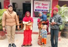 गंगा में कूदने जा रही महिला को मिर्जापुर मिशन शक्ति टीम ने बचाया