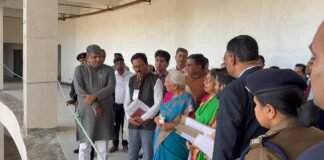 राज्यपाल ने मां विन्ध्यवासिनी राज्य विश्वविद्यालय निर्माण कार्य की प्रगति परखी