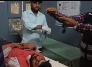 गैपुरा रेलवे ओवरब्रिज पर बाइक–बोलेरो की टक्कर, युवक गंभीर घायल