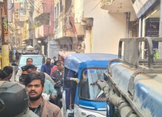 शहर कोतवाली क्षेत्र में भीषण जाम से जनजीवन अस्त-व्यस्त