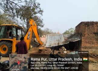 डीएम के निर्देश पर पड़ेरी में अवैध कब्जों पर चला बुलडोजर, सात दिन तक चलेगा अभियान