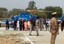 मिर्जापुर पहुंचे योगी आदित्यनाथ