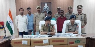 अहरौरा पुलिस की बड़ी कार्रवाई: मुठभेड़ में दो बदमाश घायल, 40 पेटी शराब बरामद