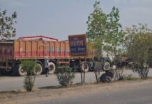 मिर्जापुर,ट्रेलर ने बाइक सवारों को रौंदा, तीन की मौके पर मौत