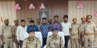 मिर्जापुर,50 लाख के गांजा के साथ 5 तस्कर गिरफ्तार, होंडा सिटी कार से हो रही थी सप्लाई