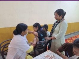 विद्यालय में टेटनस–डिप्थीरिया टीकाकरण अभियान सम्पन्न