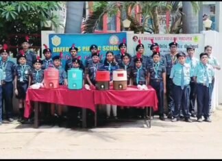 भीषण गर्मी में स्काउट-गाइड छात्रों ने पेश की मिसाल, जरूरतमंदों को बांटे ठंडे पेय