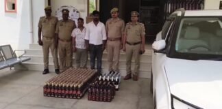 क्रेटा कार से 30 लाख की अवैध शराब बरामद, दो अंतरराज्यीय तस्कर गिरफ्तार