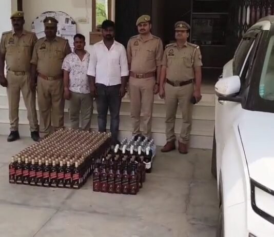 क्रेटा कार से 30 लाख की अवैध शराब बरामद, दो अंतरराज्यीय तस्कर गिरफ्तार