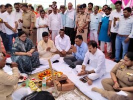 नेगुरा रिबई सिंह में पुलिस चौकी निर्माण कार्य का भूमिपूजन, उच्च न्यायालय की न्यायमूर्ति रहीं मौजूद