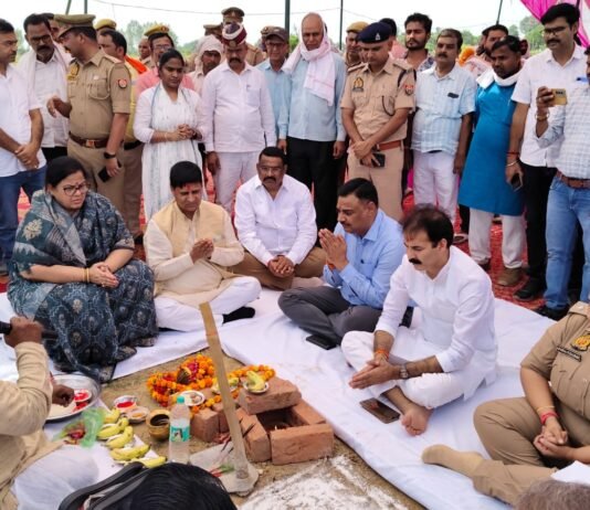 नेगुरा रिबई सिंह में पुलिस चौकी निर्माण कार्य का भूमिपूजन, उच्च न्यायालय की न्यायमूर्ति रहीं मौजूद