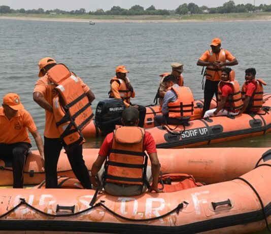 मिर्जापुर में बाढ़ से निपटने को राज्य स्तरीय मॉक ड्रिल