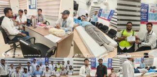 एपेक्स ट्रस्ट हॉस्पिटल द्वारा इंडियन ऑयल कॉर्पोरेशन लिमिटेड (IOCL) के सहयोग से स्वैच्छिक रक्तदान शिविर
