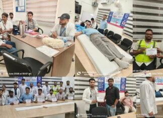एपेक्स ट्रस्ट हॉस्पिटल द्वारा इंडियन ऑयल कॉर्पोरेशन लिमिटेड (IOCL) के सहयोग से स्वैच्छिक रक्तदान शिविर