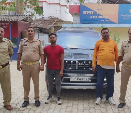 गोतस्करी गिरोह के दो सदस्य गिरफ्तार, स्कॉर्पियो और मोबाइल फोन बरामद