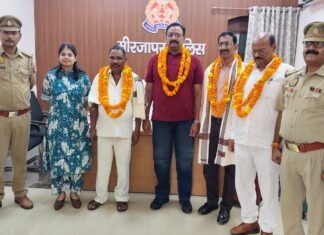 सेवानिवृत्ति पर चार पुलिसकर्मियों को भावभीनी विदाई, प्रशस्ति पत्र व सम्मान देकर किया सम्मानित