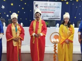 एपेक्स ट्रस्ट नर्सिंग कॉलेज, चुनार में द्वितीय बी.एससी. नर्सिंग बैच का भव्य दीक्षांत समारोह संपन्न*