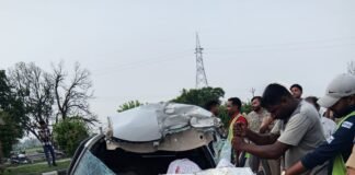 मिर्जापुर में दर्दनाक सड़क हादसा, प्रतापगढ़ निवासी पति-पत्नी की मौके पर मौत