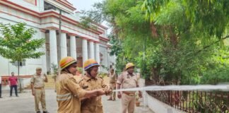 न्यायालय परिसर की सुरक्षा परखी गई, वृहद मॉक ड्रिल का सफल आयोजन