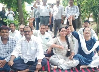संयुक्त कृषि निदेशक पर उत्पीड़न के आरोप, कर्मचारियों का प्रदर्शन