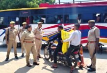कांवड़ यात्रा मार्ग का एसपी ने किया निरीक्षण, पुलिसकर्मियों को दिए सुरक्षा के निर्देश