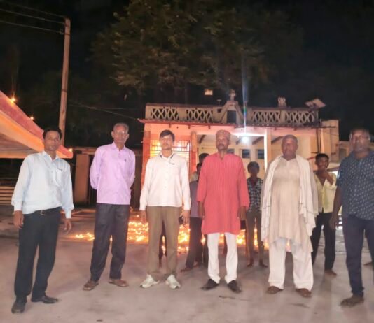 समर्पण दिवस पर भोगांव घाट पर प्रज्वलित हुआ आशीर्वाद का दीया
