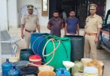 अवैध डीजल की खरीद-बिक्री के आरोप में दो गिरफ्तार, 130 लीटर डीजल बरामद