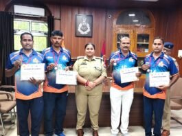 हॉकी में मीरजापुर पुलिस के चार खिलाड़ियों ने बढ़ाया मान