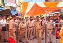 शारदीय नवरात्र मेले के पहले दिन एडीजी ने परखी सुरक्षा व्यवस्था, अधिकारियों को दिए निर्देश